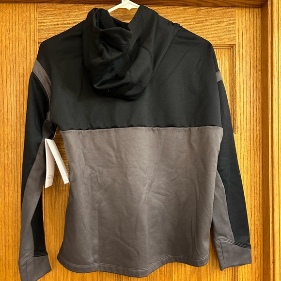 Boys large Nike hoodie. Gray and black with red Nike logo. NWT - Picture 2 of 4